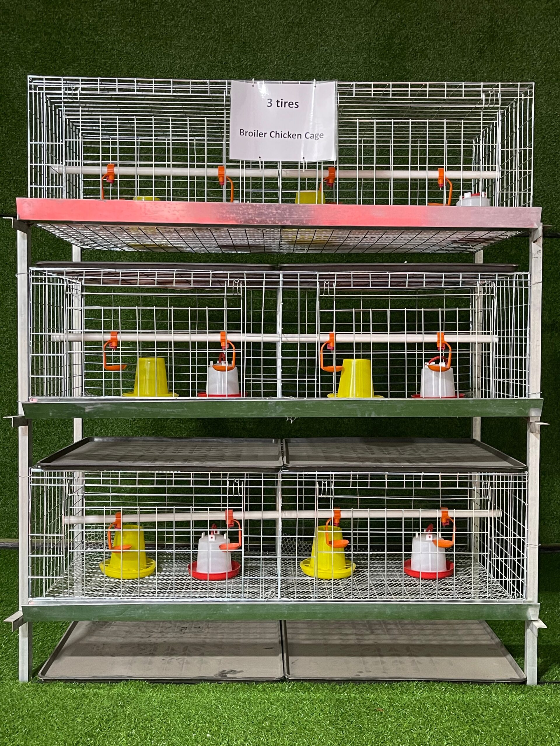 H Type Chicken Cage 3 Layers 2 Doors